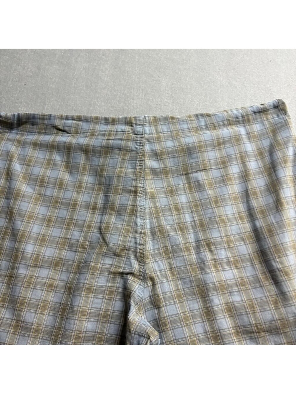 DKNY Mens Plaid Pajama Shorts Large Blue Tan Cotton Drawstring Lounge Sleepwear - Picture 9 of 10